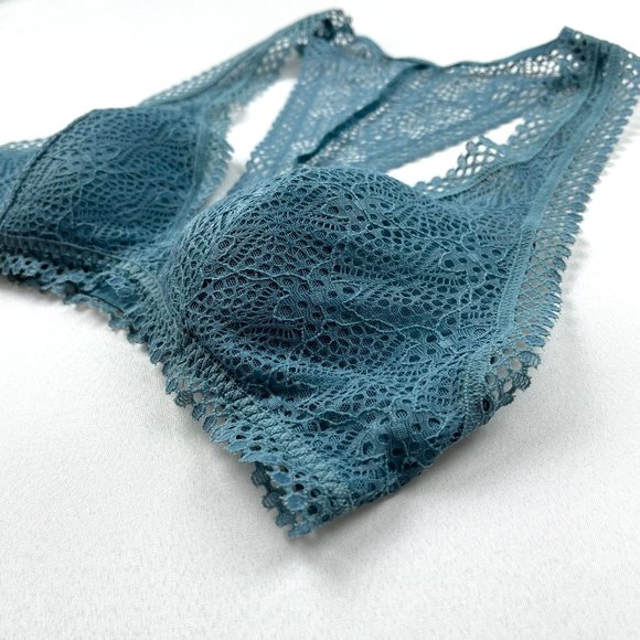 NWOT VICTORIA’S SECRET Plunging Eyelet Lacy Racer Bralette - Picture 3 of 11